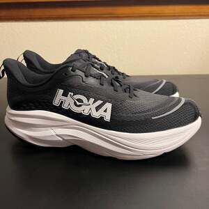 Hoka One One Skyflow Men's 11.5D Black White Running Shoes 1155111-BWHT NEW